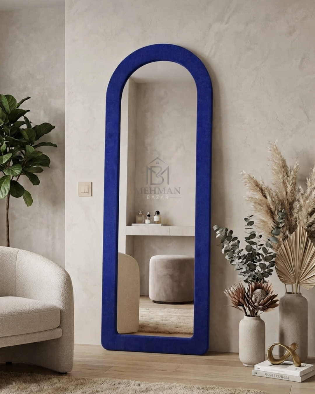 Premium Wavy Standing Mirror ( SINGLE BORDER )-05 - Image 3