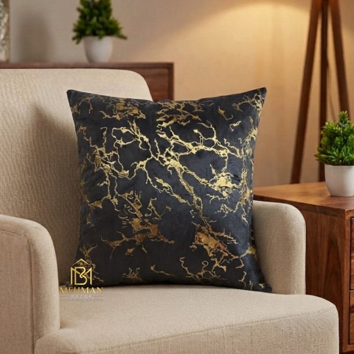 Texture Velvet Cushion Cover 16x16 | Silk Back with Side Zipper - Image 2