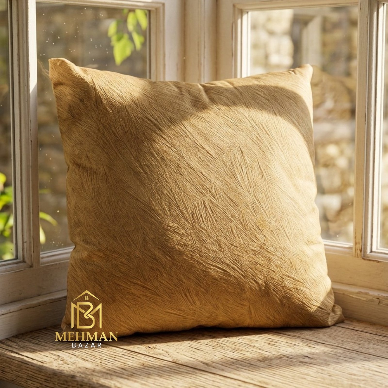 Luxury Textured Velvet Cushion Cover 16x16 | Silk Back & Side Zip