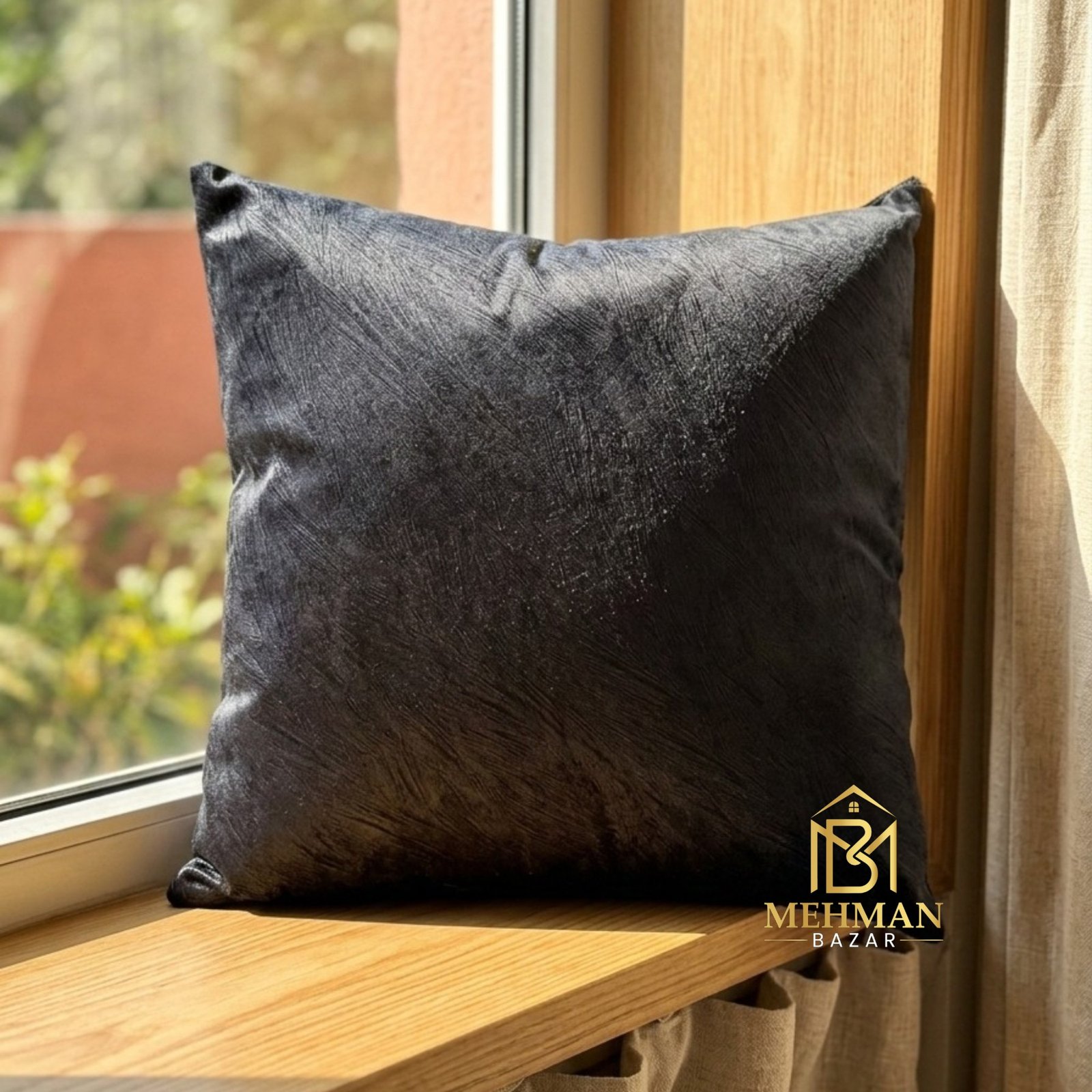 Luxury Textured Velvet Cushion Cover 16x16 | Silk Back & Side Zip - Image 8
